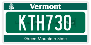 KTH730 license plate in Vermont
