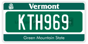 KTH969  license plate in VT