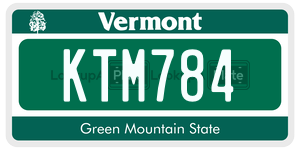 KTM784  license plate in VT
