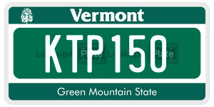 KTP150  license plate in VT