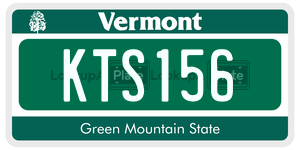 KTS156  license plate in VT