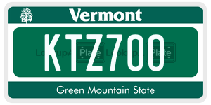 KTZ700  license plate in VT