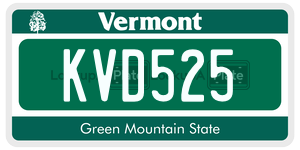 KVD525  license plate in VT