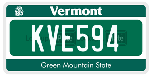 KVE594 license plate in Vermont