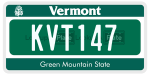 KVT147  license plate in VT