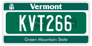 KVT266  license plate in VT