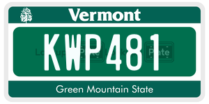 KWP481  license plate in VT
