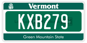 KXB279  license plate in VT