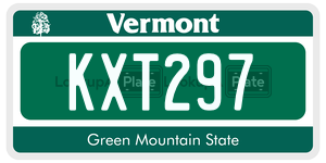 KXT297  license plate in VT