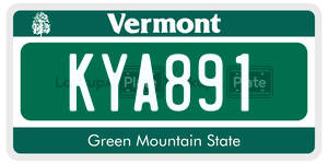 KYA891  license plate in VT