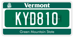 KYD810  license plate in VT