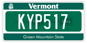 KYP517  license plate in VT