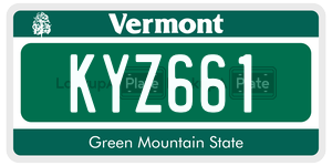 KYZ661  license plate in VT