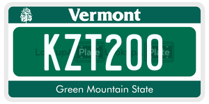 KZT200 license plate in Vermont