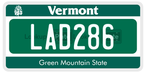 LAD286  license plate in VT