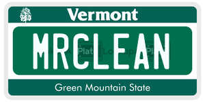 MRCLEAN license plate in Vermont