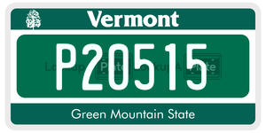 P20515  license plate in VT
