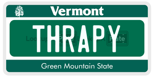 THRAPY  license plate in VT