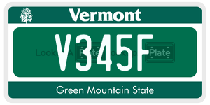 V345F  license plate in VT