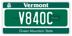 V840C  license plate in VT