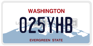 025YHB  license plate in WA