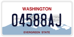 04588AJ license plate in Washington