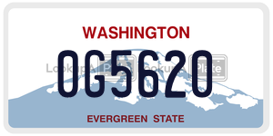 0G5620 license plate in Washington