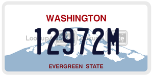 12972M  license plate in WA