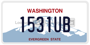1531UB license plate in Washington