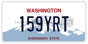 159YRT license plate in Washington