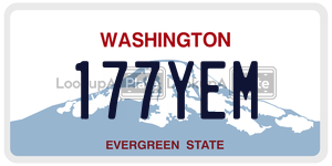 177YEM license plate in Washington