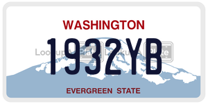 1932YB  license plate in WA