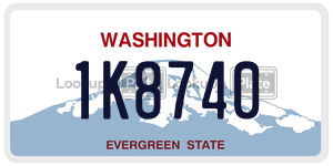 1K8740  license plate in WA