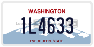 1L4633  license plate in WA