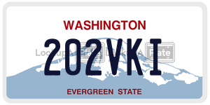 202VKI  license plate in WA