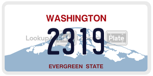 2319  license plate in WA