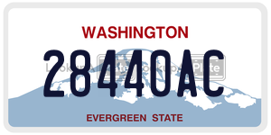 28440AC license plate in Washington