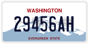 29456AH  license plate in WA