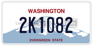 2K1082  license plate in WA