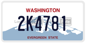 2K4781  license plate in WA