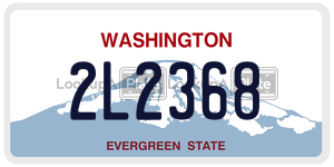 2L2368  license plate in WA