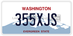 355XJS  license plate in WA