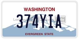 374YIA  license plate in WA