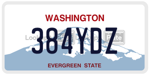 384YDZ  license plate in WA