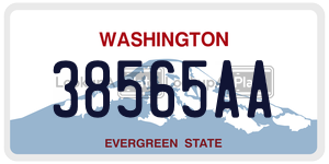 38565AA  license plate in WA