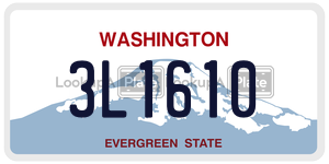 3L1610  license plate in WA