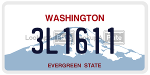 3L1611  license plate in WA