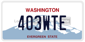 403WTE  license plate in WA