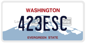 423ESC license plate in Washington