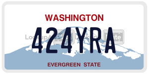 424YRA  license plate in WA
